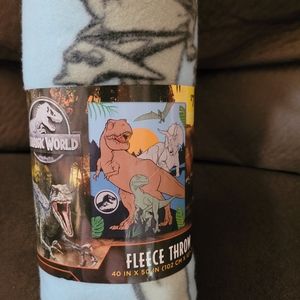 NEW Jurrasic Park Fleece Throw~Kids Travel Blanket~40x50